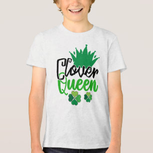 Clover Queen St. Patrick’s Day Design-61105 Kapuze Tri-Blend Shirt