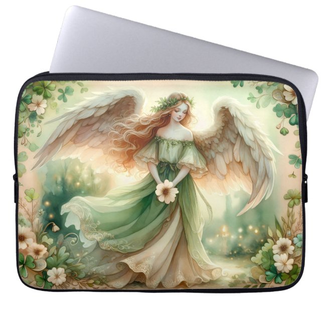 Clover Serenity Angel Laptopschutzhülle (Vorderseite)