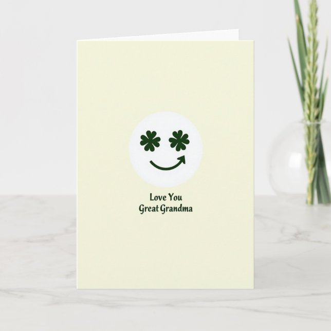 Clover Smile Great Grandma Card Karte (Vorderseite)