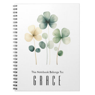 Clover Spiral Notebook personalisieren Notizblock