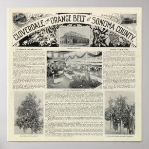Cloverdale, Kalifornien Poster