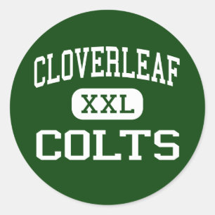 Cloverleaf - Colts - High School - Medina Ohio Runder Aufkleber