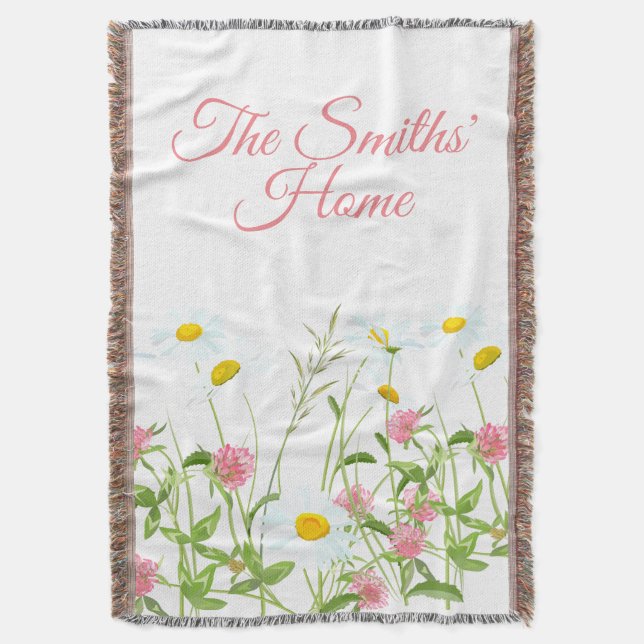 Clovers & Daisies Decke (Vorderseite Vertikal)