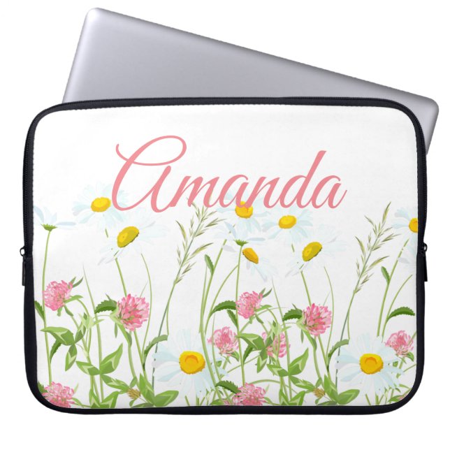 Clovers & Daisies Laptopschutzhülle (Vorderseite)