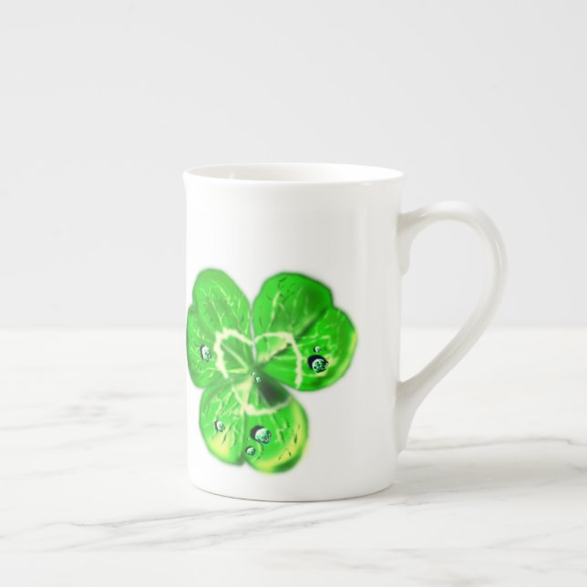 Clovers Dew Dropdown-Tasse - Frische Morgenstunden Prozellantasse (Rechts)