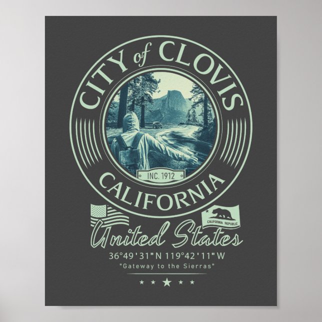 CLOVIS FRESNO KALIFORNIA - CLOVIS CA POSTER (Vorne)