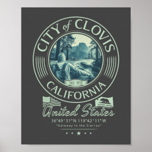 CLOVIS FRESNO KALIFORNIEN - STADT CLOVIS CA POSTER
