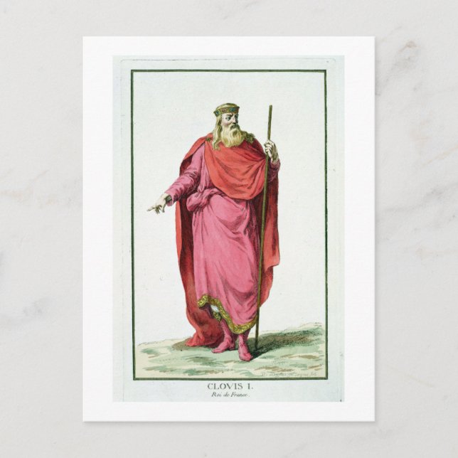 Clovis I (481-511) King of the Salian Franks von Postkarte (Vorderseite)
