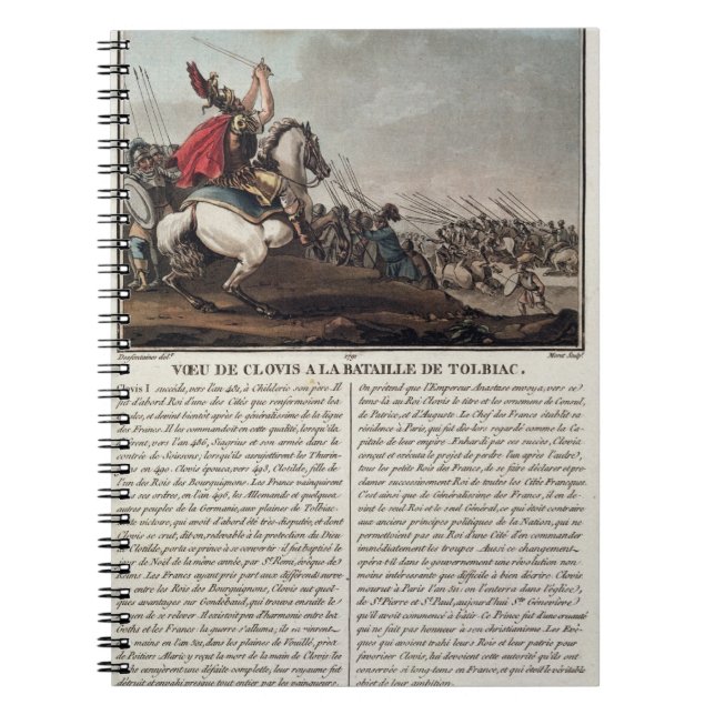 Clovis I (c.466-511) am Kampf von Tolbiac, 496 Notizblock (Vorderseite)