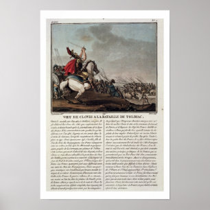 Clovis I (c.466-511) in der Schlacht von Tolbiac, Poster