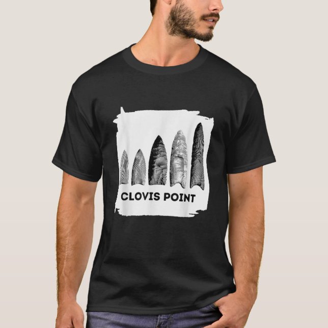 Clovis Point Arrowhead Native American Artifact Hu T-Shirt (Vorderseite)
