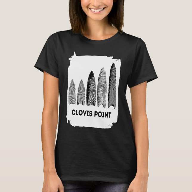 Clovis Point Arrowhead Native American Artifact Hu T-Shirt (Vorderseite)