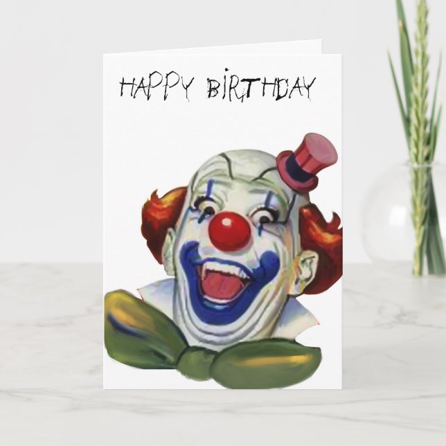 Clowcard zum Geburtstag Karte (Vorderseite)