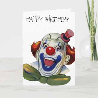 Clowcard zum Geburtstag Karte