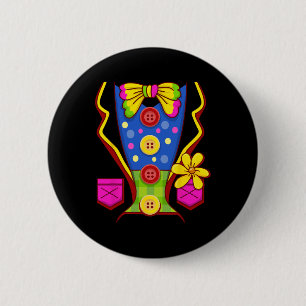Clowkostüm für Kinder Männer - Halloween-Outfit Button