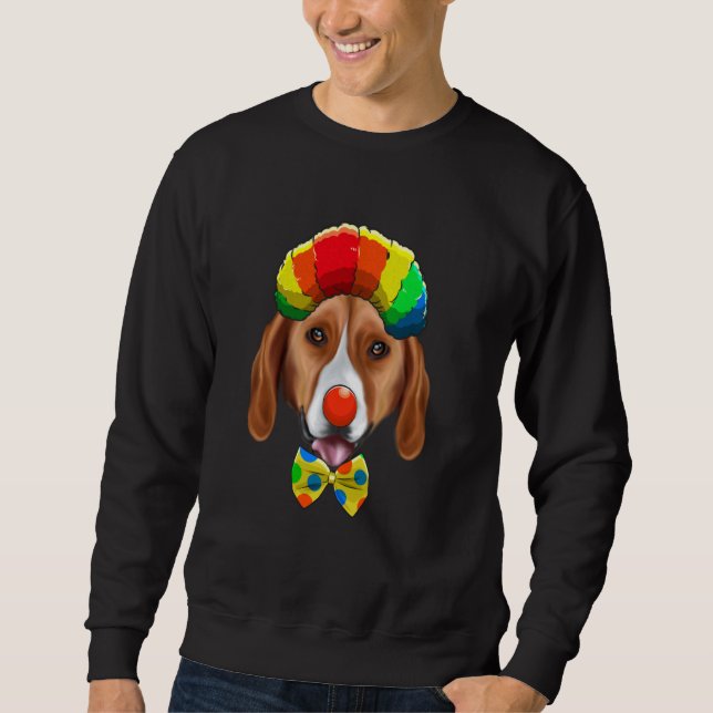 Clown American Foxhound Circus Dog Sweatshirt (Vorderseite)