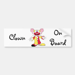 Clown an Bord Autoaufkleber