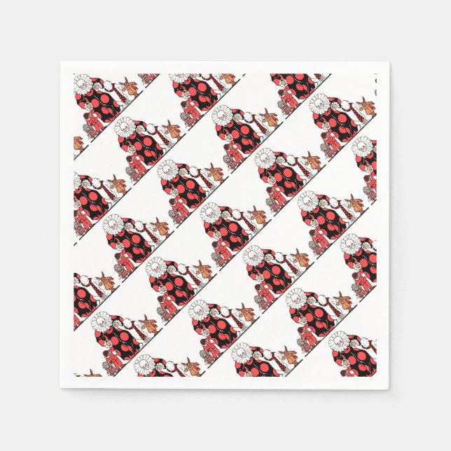 Clown and Friends: Their Bow Serviette (Vorderseite)