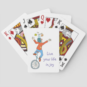 Clown auf dem Einrad Spielkarten