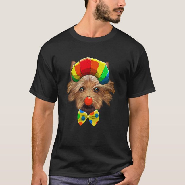 Clown Australian Terrier Circus Dog T-Shirt (Vorderseite)
