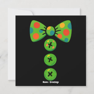 Clown Big Bow Krawatte Halloween Kostümdesign Funn Einladung