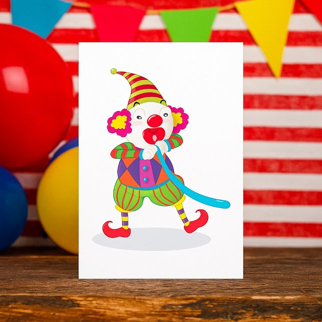 Clown blasen Ballons Einladungen (Von Creator hochgeladen)