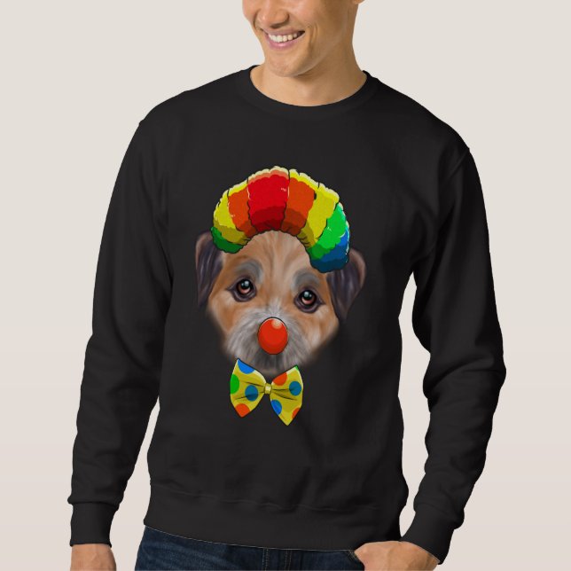 Clown Border Terrier Circus Dog Sweatshirt (Vorderseite)