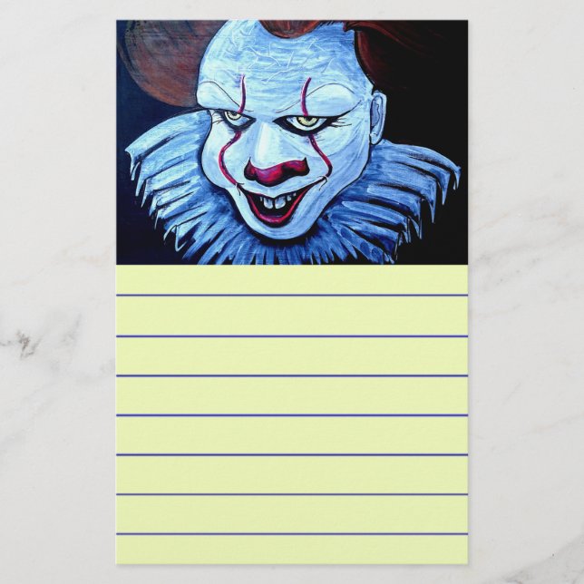 Clown: Böse Briefpapier (Vorderseite)