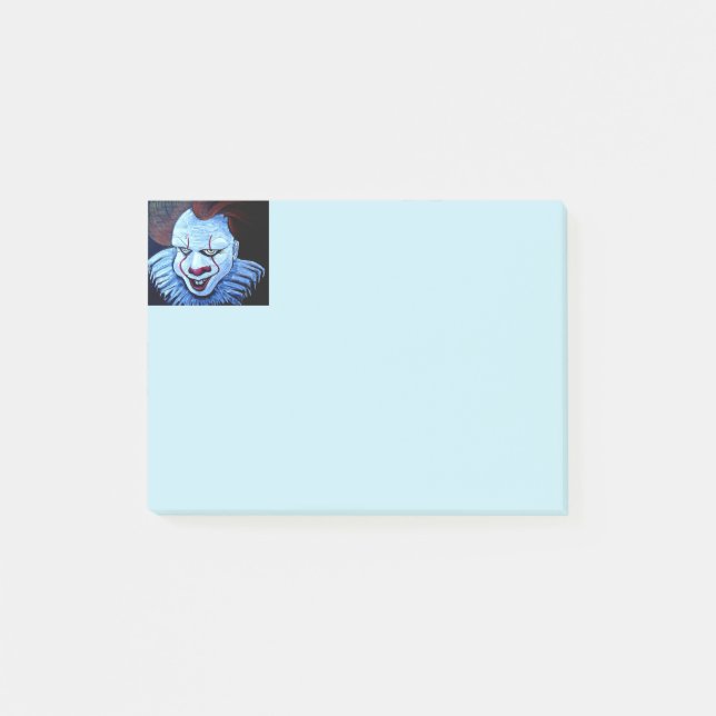 Clown: Böse Post-it Klebezettel (Vorderseite)