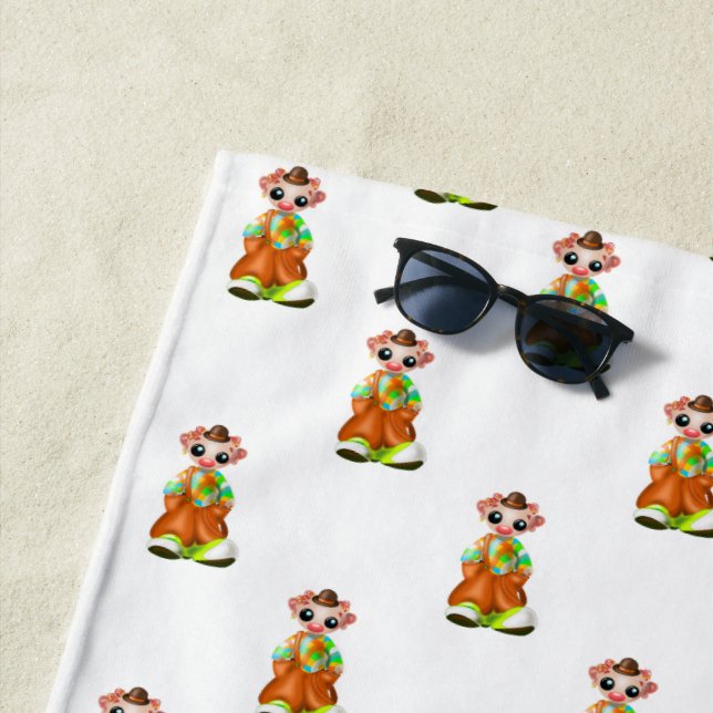 Clown Boy Beach Towel Strandtuch (Beispiel)