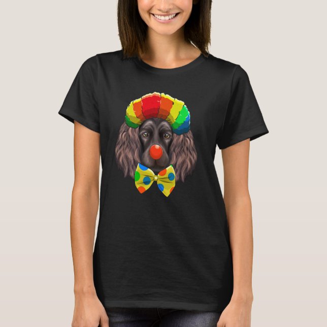 Clown Boykin Spanel Circus Dog T-Shirt (Vorderseite)