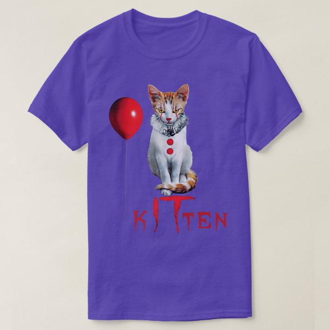 Clown Cat Kitten Halloween  T-Shirt (Design vorne)