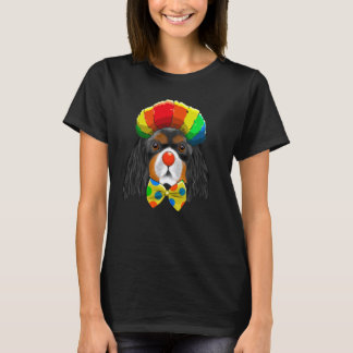 Clown Cavalier King Charles Spaniel Circus Dog T-Shirt