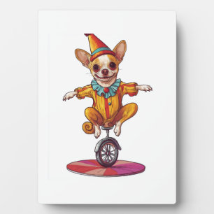 Clown Chihuahua � Lustiger Zirkushund Fotoplatte