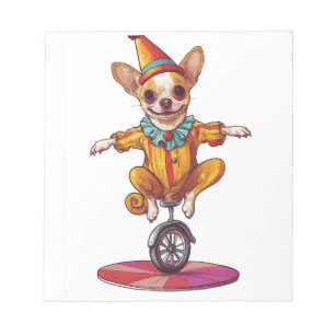 Clown Chihuahua � Lustiger Zirkushund Notizblock