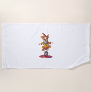 Clown Chihuahua � Lustiger Zirkushund Strandtuch