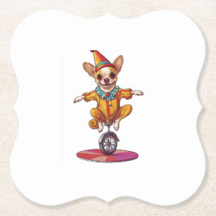 Clown Chihuahua � Lustiger Zirkushund Untersetzer
