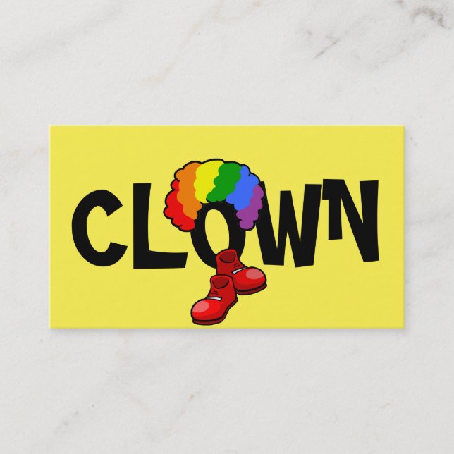 Clown Children's Entertainer Circus Business Card Visitenkarte (Vorderseite)