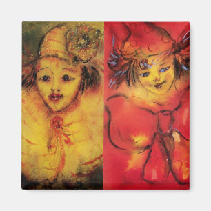 CLOWN COLLECTION Venetian Masquerade Clowns Magnet