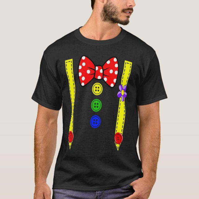 Clown Costume Group Costumes Carnival with Braces  T-Shirt (Vorderseite)
