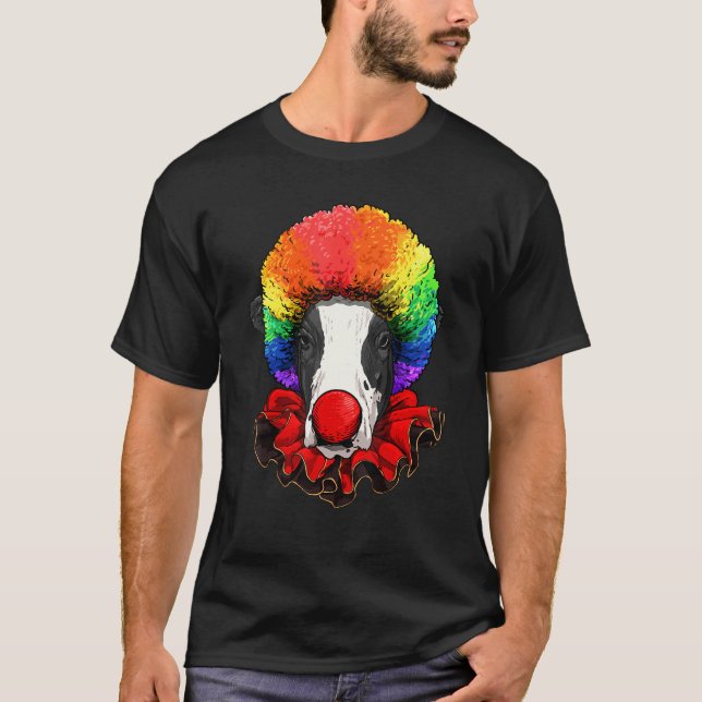 Clown Cow Carnival Circus Staff Farm Animal Cow  F T-Shirt (Vorderseite)