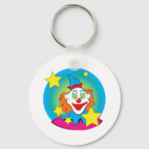 Clown, der Sterne sieht Schlüsselanhänger