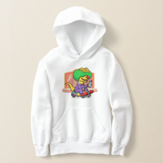 Clown-Dinosaur-Zirkus Lustige Farbige Cartoon Hoodie
