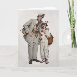 Clown Duo, Vater und Sohn Einladung