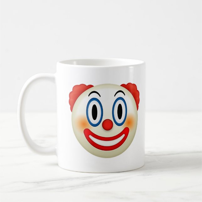 Clown Face Emoji T - Shirt Kaffeetasse (Links)
