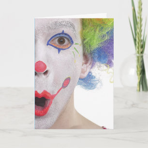 Clown-Face-Grußkarte Karte
