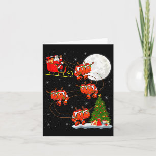 Clown Fisch Weihnachtsmann Schlitten Fliegend Lust Karte