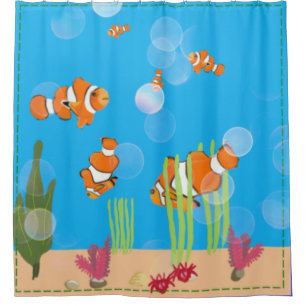Clown-Fischdusche Duschvorhang