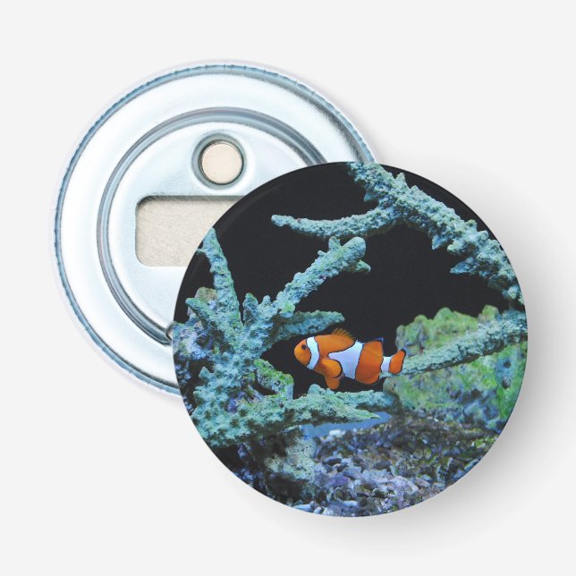 Clown-Fische in der Koralle Flaschenöffner (Vorderseite)