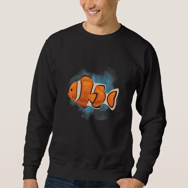 Clown Fish Deep Ocean Creatures and Rift Life Sweatshirt (Vorderseite)
